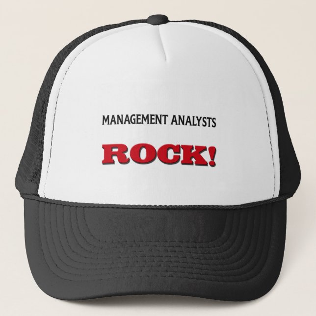 Management Analysts Rock Trucker Hat (Front)