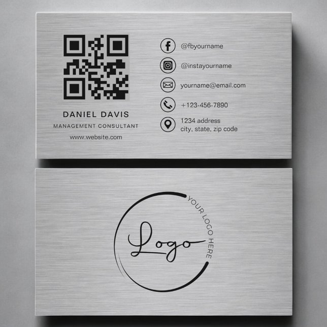Management Consultant Metal QR Code Business Card (Creator Uploaded)