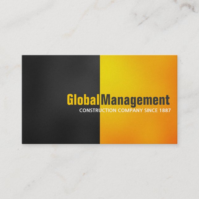Management General Contractor Builder Business Card (Front)
