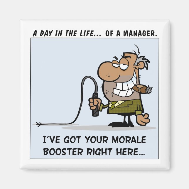 Management Tools for Boosting Employee Morale Magnet (Front)