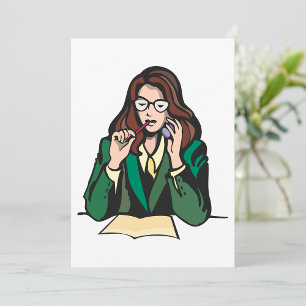 Manager At Work Invitation