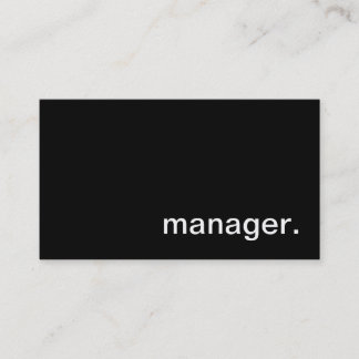 Manager Business Card