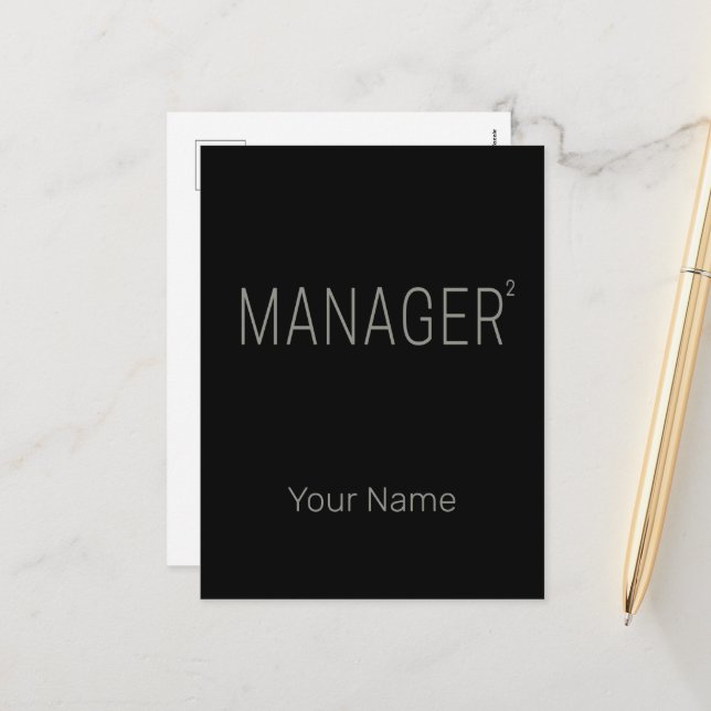 Manager CEO or Self-employed And Freelancer Design Holiday Postcard (Front/Back In Situ)