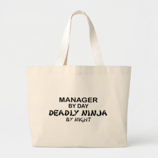 Manager Deadly Ninja by Night Large Tote Bag