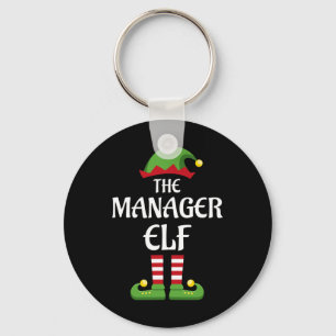 Manager Elf Family Matching Group Christmas  Keychain