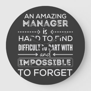 Manager, Gift For Manager, A Truly Great Manager Large Clock