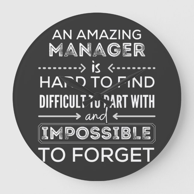 Manager, Gift For Manager, A Truly Great Manager Large Clock (Front)