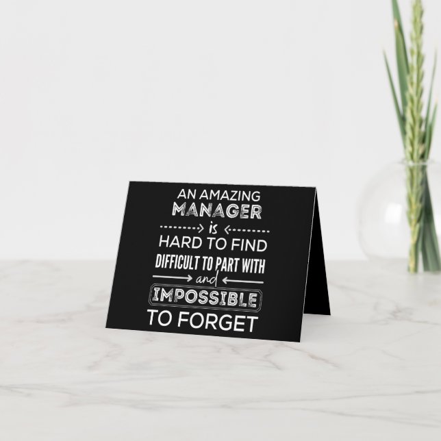 Manager, Gift For Manager, A Truly Great Manager Note Card (Front)