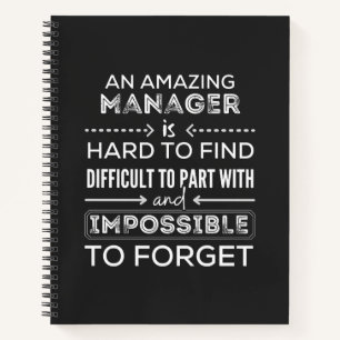 Manager, Gift For Manager, A Truly Great Manager Notebook