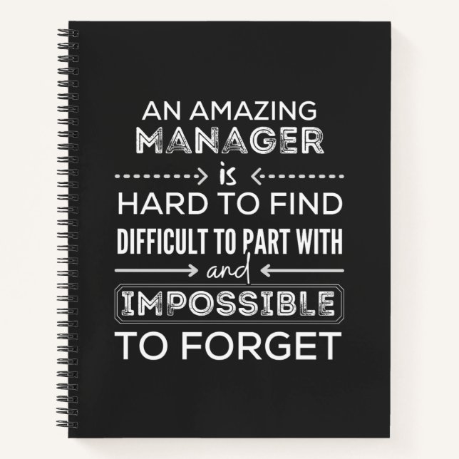 Manager, Gift For Manager, A Truly Great Manager Notebook (Front)