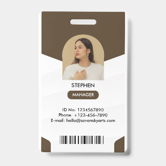 Manager ID Card Badge