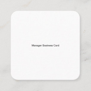 Manager Square Round Business  Card