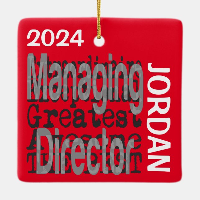 Managing Director Extraordinaire CUSTOM Ceramic Ornament (Back)