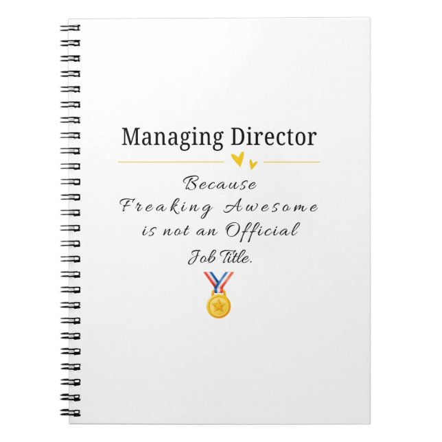 Managing Director Notebook (Front)