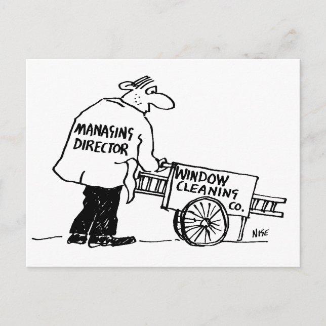 Managing Director of Window Cleaning Company Postcard (Front)