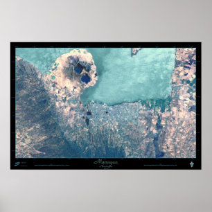 Managua, Nicaragua Satellite Poster
