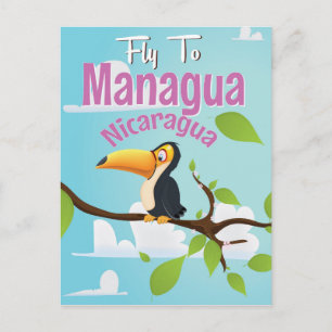 Managua, Nicaragua vintage travel poster Postcard