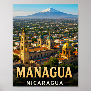 Managua Volcanoes and Lakeside Beauty Poster