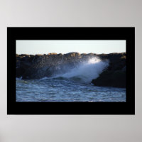 Manahawkin Waves Habille Jetty Poster