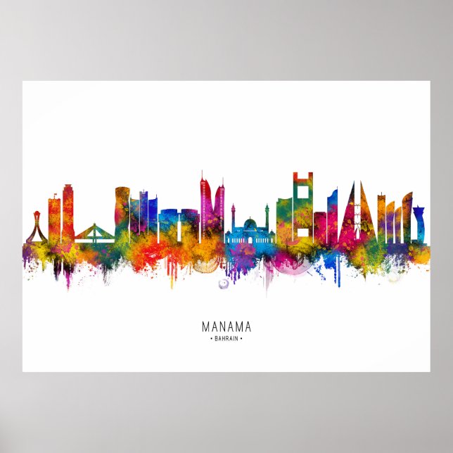 Manama Bahrain Skyline Poster (Front)