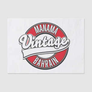 Manama Bahrain Vintage logo Tissue Paper