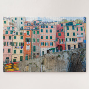 Manarola buildings, Cinque Terre, Italy Jigsaw Puzzle