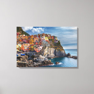 Manarola ItalieCliffside Maisons Panorama Toile AR