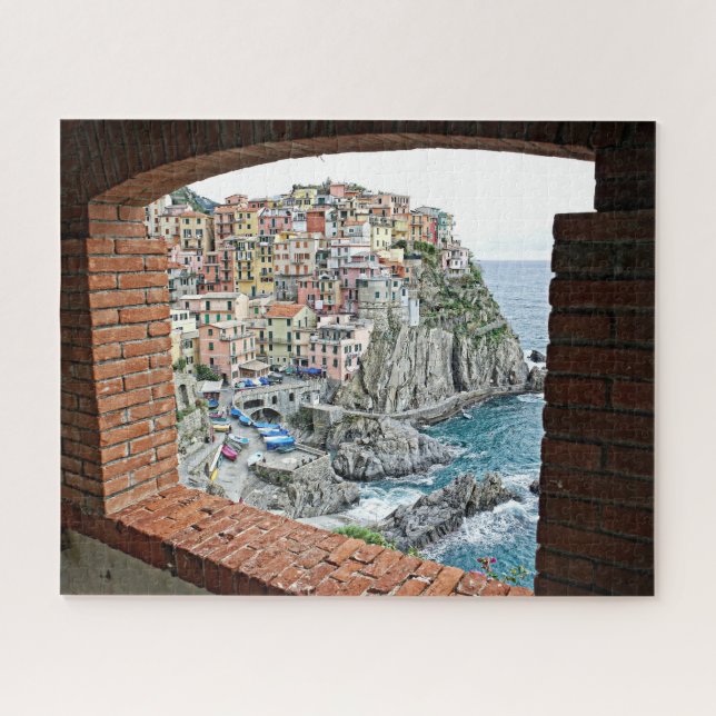 Manarola, Italy - Window View - 16x20 - 520 pcs. Jigsaw Puzzle (Horizontal)