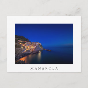 Manarola town in the Cinque Terre in the evening Postcard