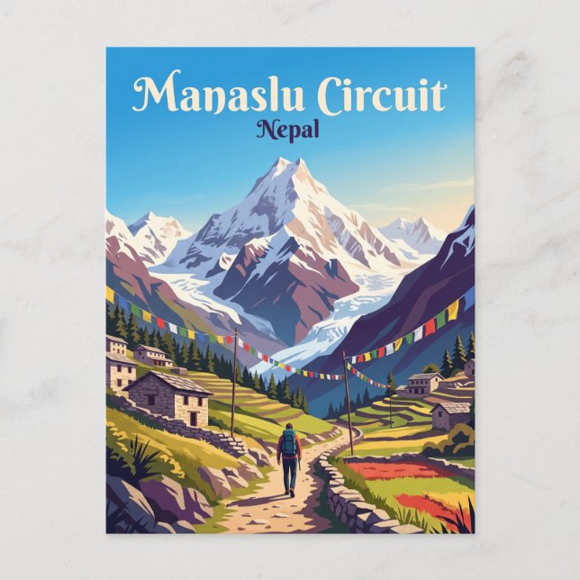 Manaslu Circuit Nepal Postcard (Front)