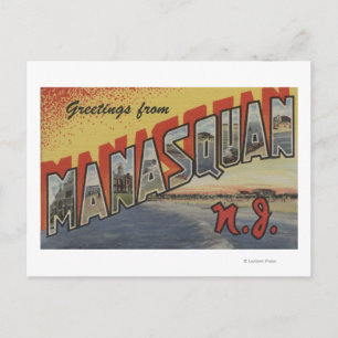 Manasquan, New Jersey - Large Letter Scenes 2 Postcard