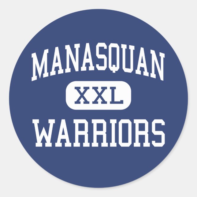 Manasquan - Warriors - High - Manasquan New Jersey Classic Round Sticker (Front)