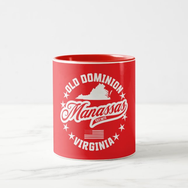 Manassas, Virginia Two-Tone Coffee Mug (Center)