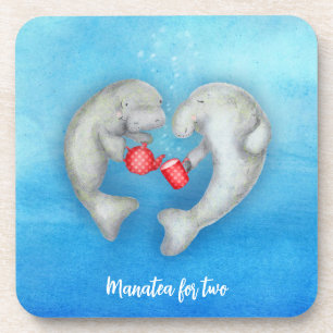 "Manatea for two" dessous de verre de lamantins po