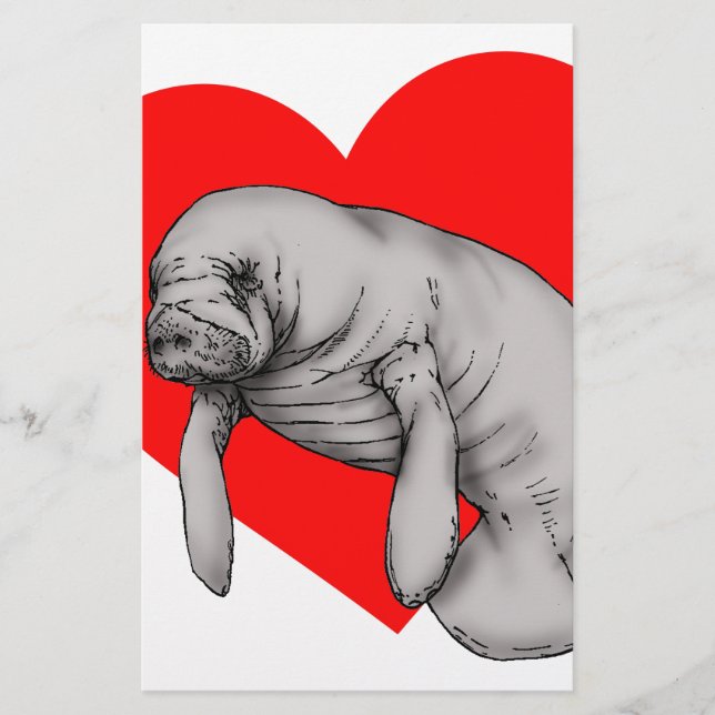 manatee art stationery (Front)