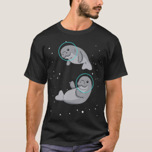 Manatee Astronaut Manatee Gift Women Space Manate T-Shirt