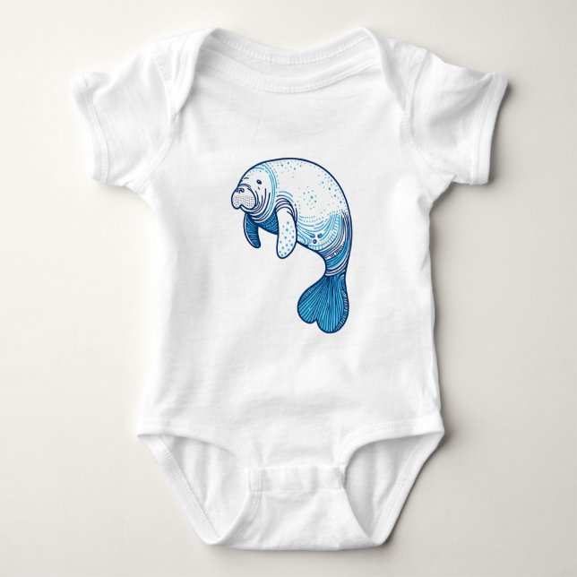 Manatee Baby Bodysuit (Front)