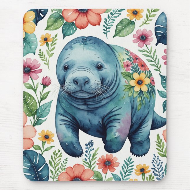 Manatee baby shirt mouse pad (Front)