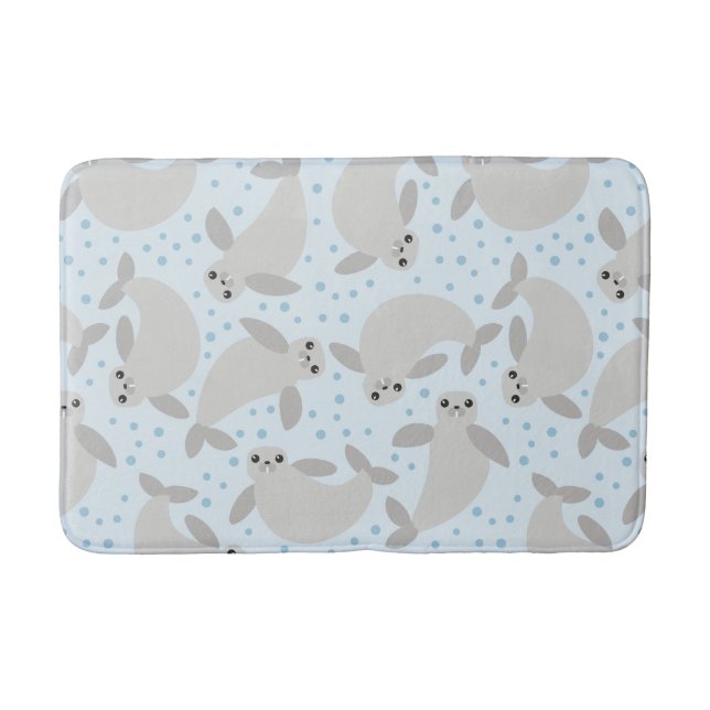 manatee bathroom bath mat bathmat (Front)