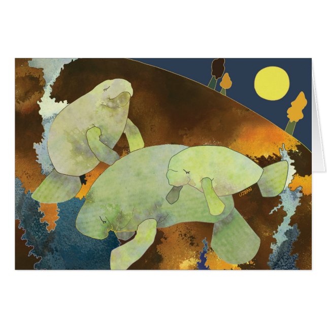 Manatee: Blank Card (Front Horizontal)