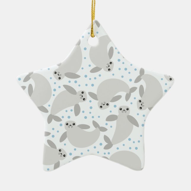 manatee ceramic ornament (Front)