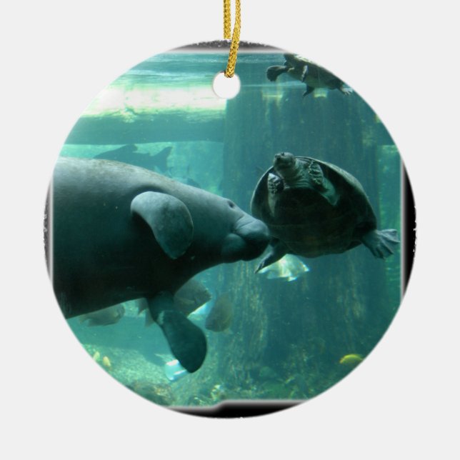 Manatee Christmas Ornament (Front)