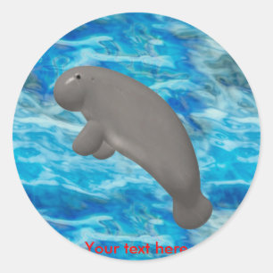 Manatee Classic Round Sticker