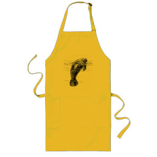 Manatee cute gift ideas long apron