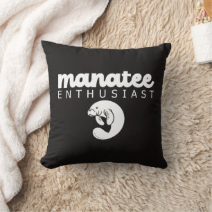 Manatee Enthusiast, Manatee Lover Marine Life Gift Throw Pillow