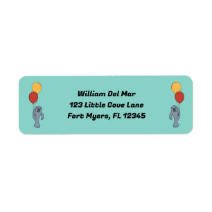 Manatee et Ballons fête d'anniversaire personnalis