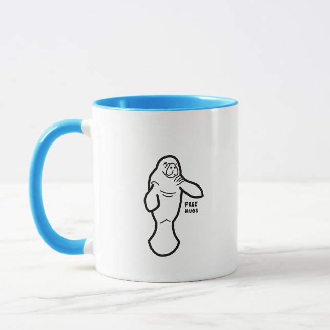 Manatee Free Hugs Mug (Gauche)