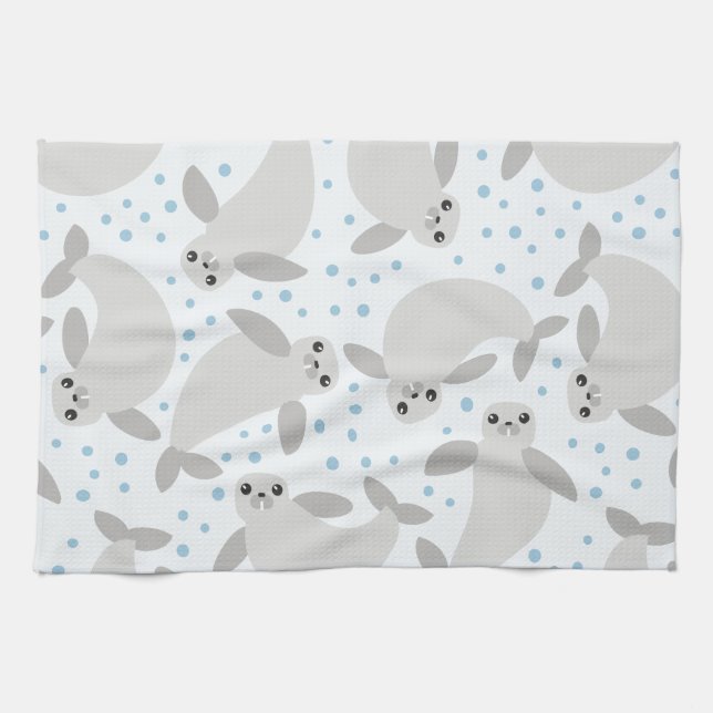 manatee kitchen towel (Horizontal)