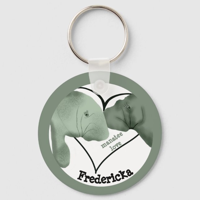 Manatee Love Keychain (Front)