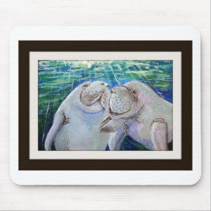 Manatee Love Mouse Pad